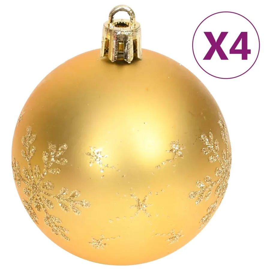 Ensemble de boules de Noël 70 pcs Doré et rouge - 5