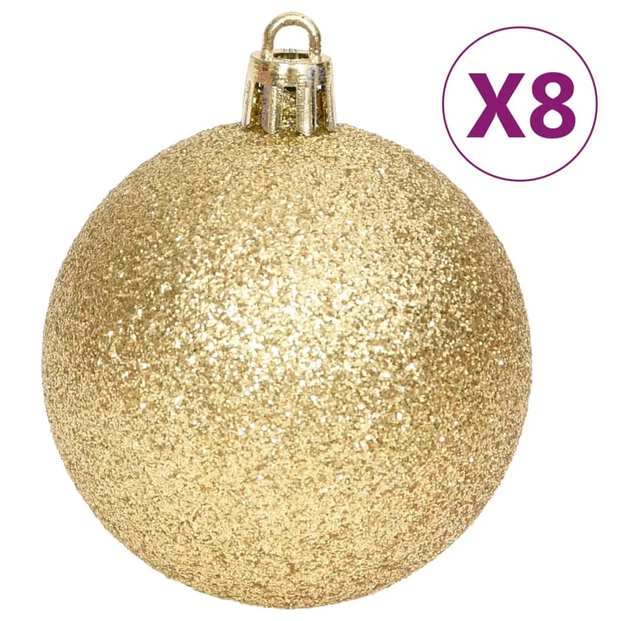 Ensemble de boules de Noël 70 pcs Doré et rouge - 8