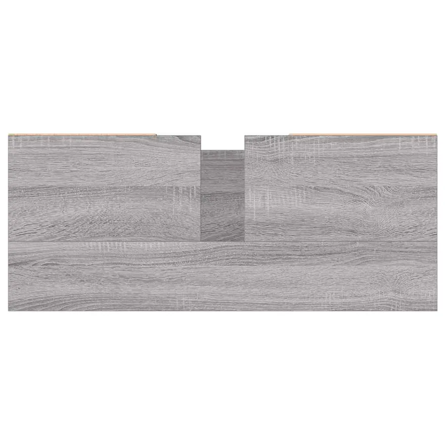 Armoire salle de bain sonoma gris 80x33x60 cm bois d'ingénierie - 9