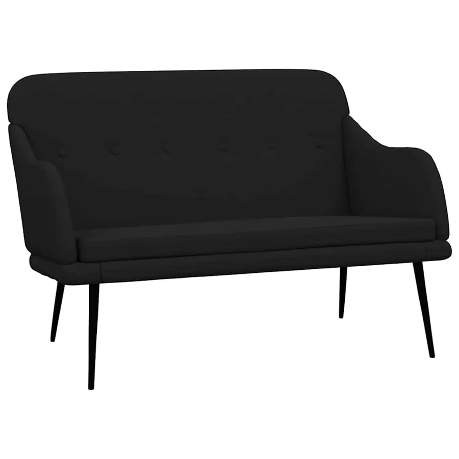 Banc Noir 110x76x80 cm Tissu - 2
