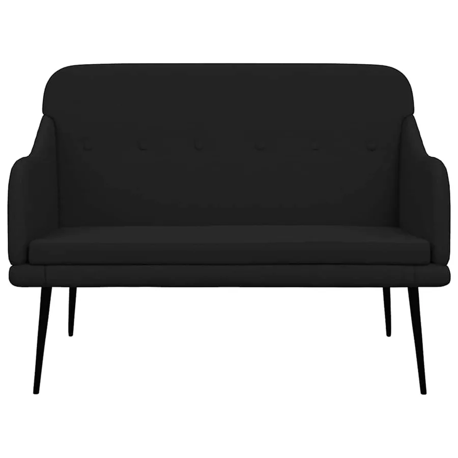 Banc Noir 110x76x80 cm Tissu - 3