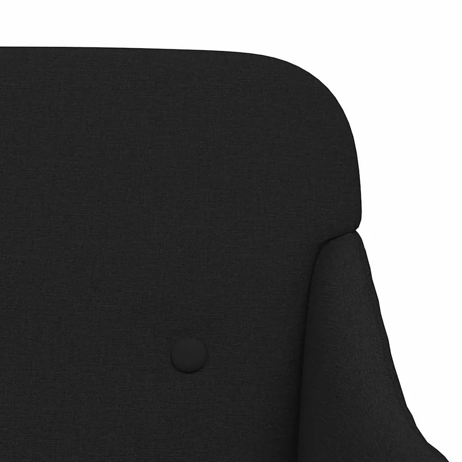 Banc Noir 110x76x80 cm Tissu - 6