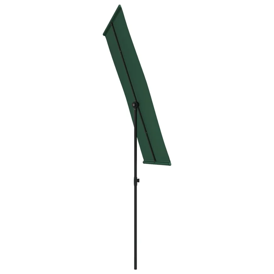 Parasol de jardin avec mât en aluminium 180x110 cm vert - 5