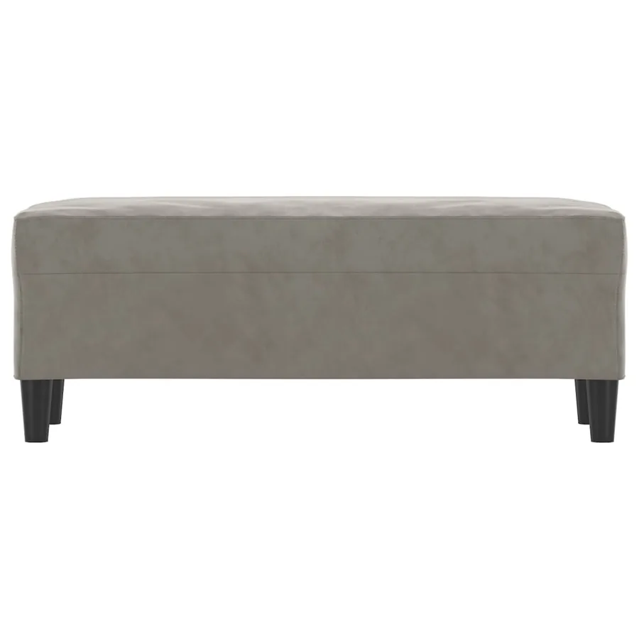 Banc Gris clair 100x35x41 cm Velours - 3