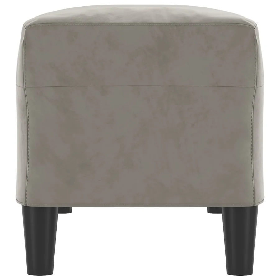 Banc Gris clair 100x35x41 cm Velours - 4