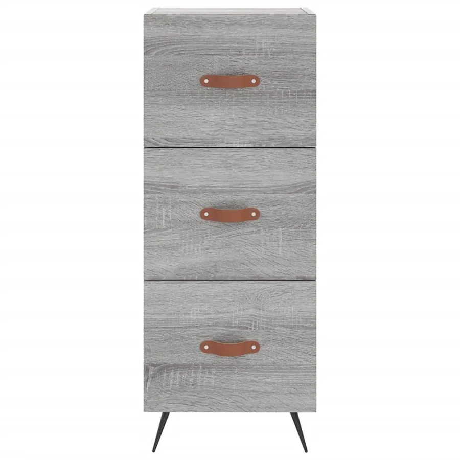 Buffet Sonoma gris 34,5x34x90 cm Bois d'ingénierie - 6
