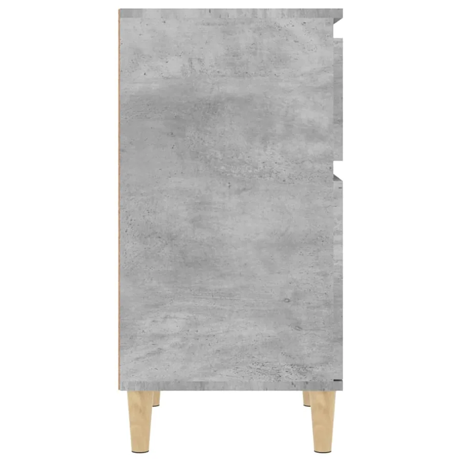 Tables de chevet 2 pcs gris béton 40x35x70 cm - 7