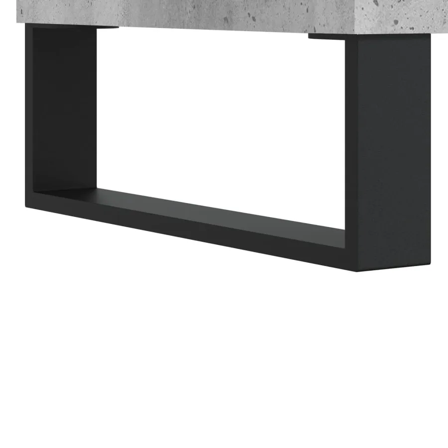 Armoire à disques gris béton 121x38x48 cm bois d'ingénierie - 7