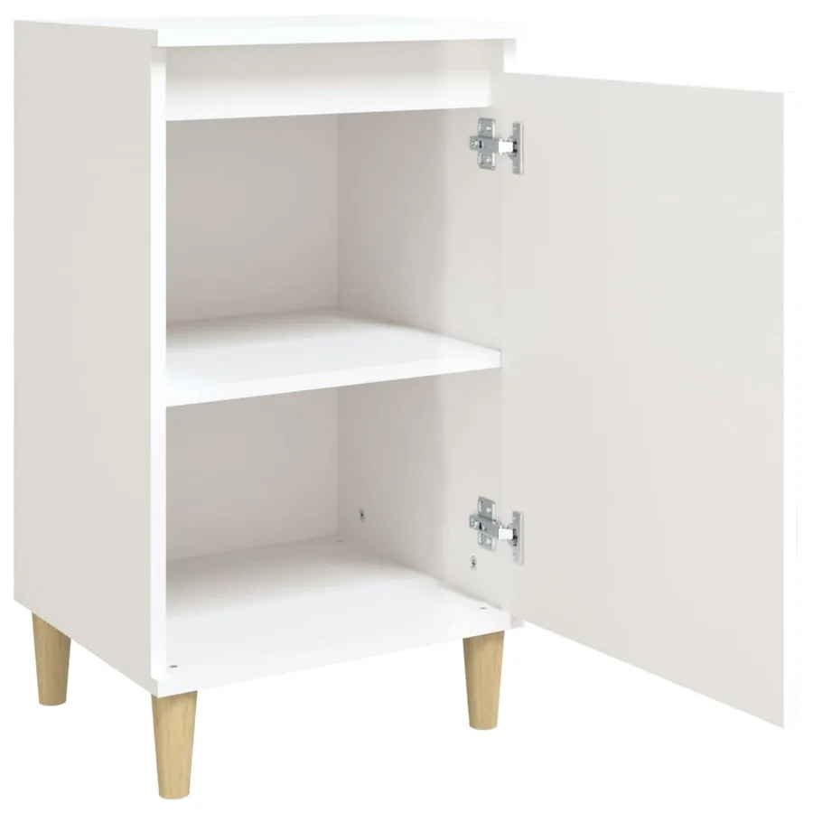 Tables de chevet 2pcs blanc brillant 40x35x70cm bois ingénierie - 6