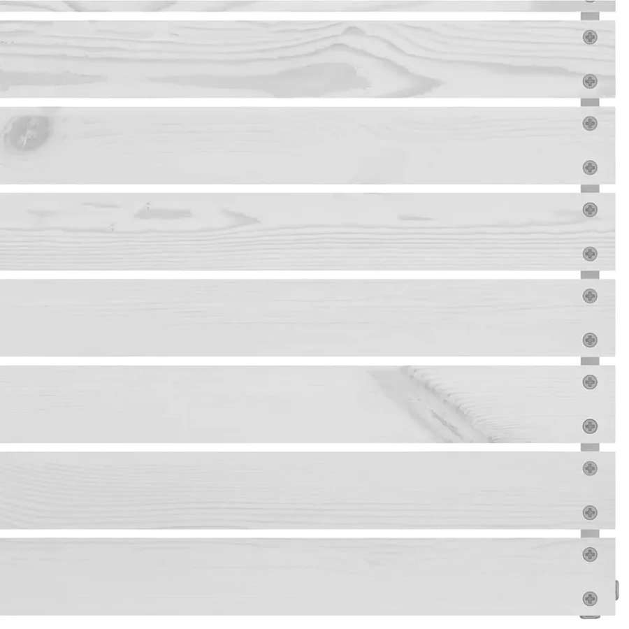 Canapés centraux de jardin 2 pcs blanc bois de pin massif - 5