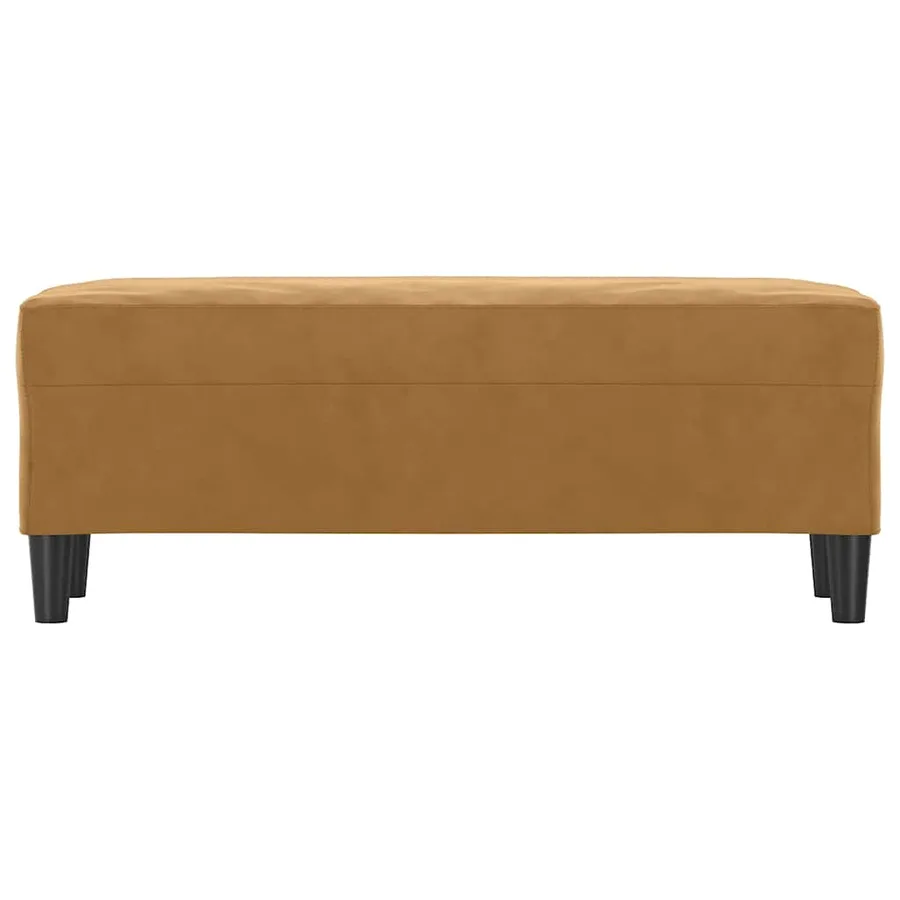 Banc Marron 100x35x41 cm Velours - 3