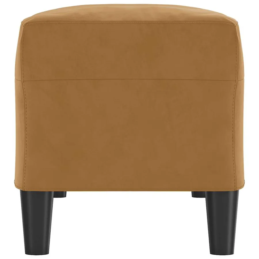 Banc Marron 100x35x41 cm Velours - 4