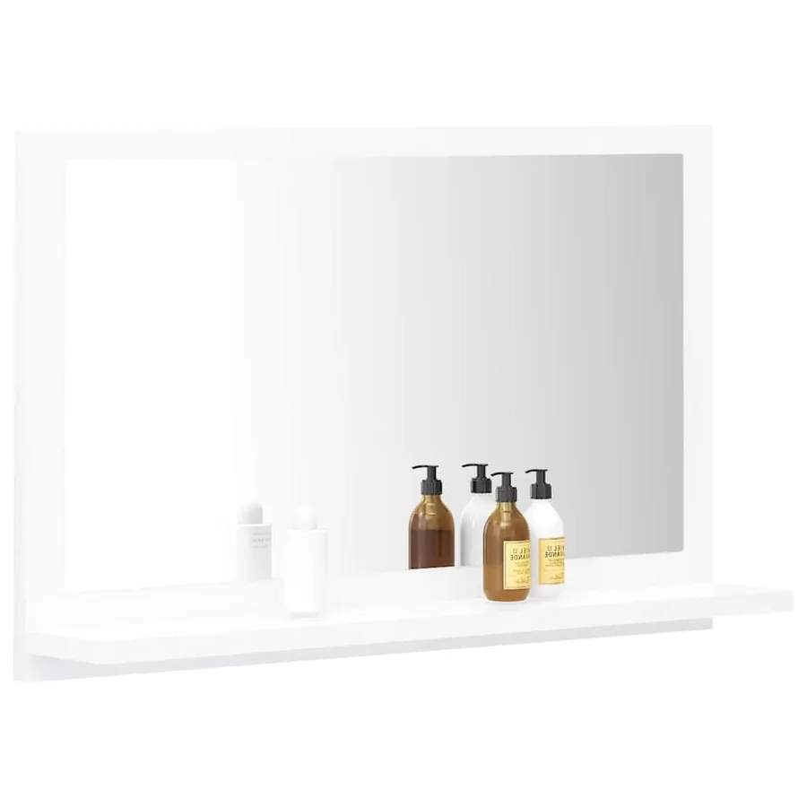Miroir de salle de bain Blanc 60x10,5x37 cm Bois d’ingénierie - 4