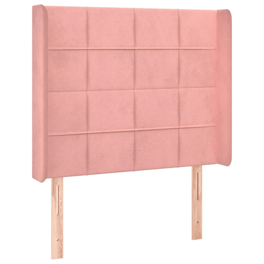 Tête de lit à LED Rose 93x16x118/128 cm Velours - 3