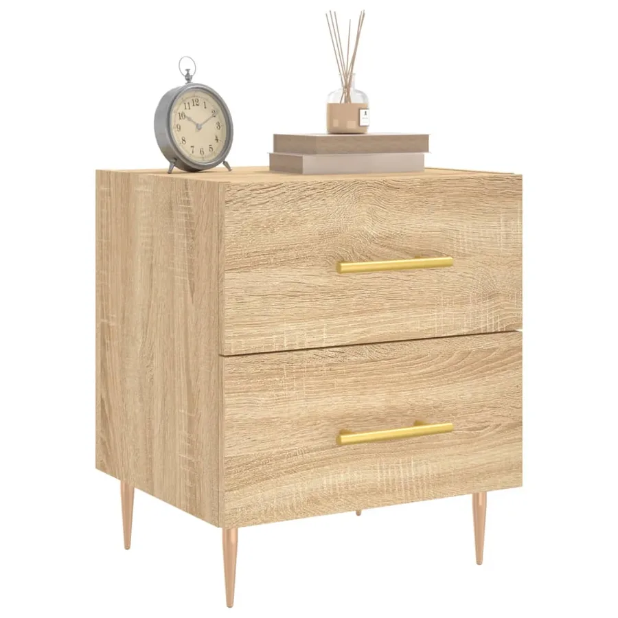 Tables de chevet 2 pcs chêne sonoma 40x35x47,5 cm - 3
