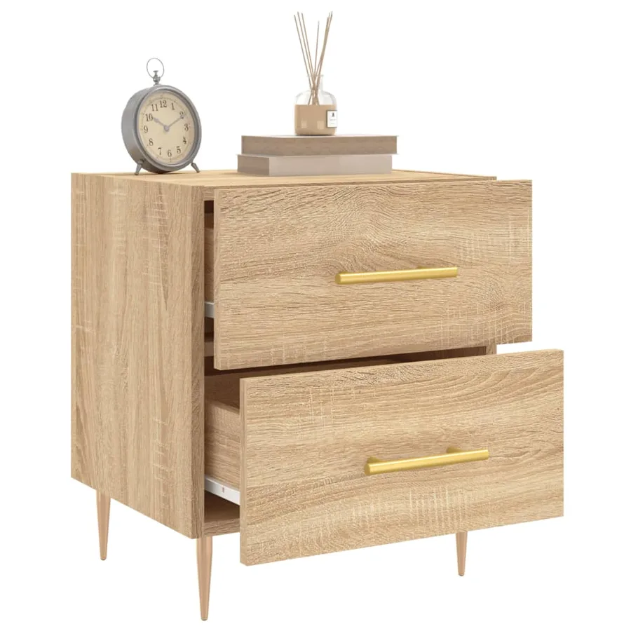 Tables de chevet 2 pcs chêne sonoma 40x35x47,5 cm - 4