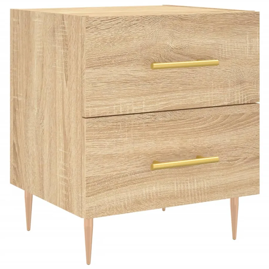 Tables de chevet 2 pcs chêne sonoma 40x35x47,5 cm - 5