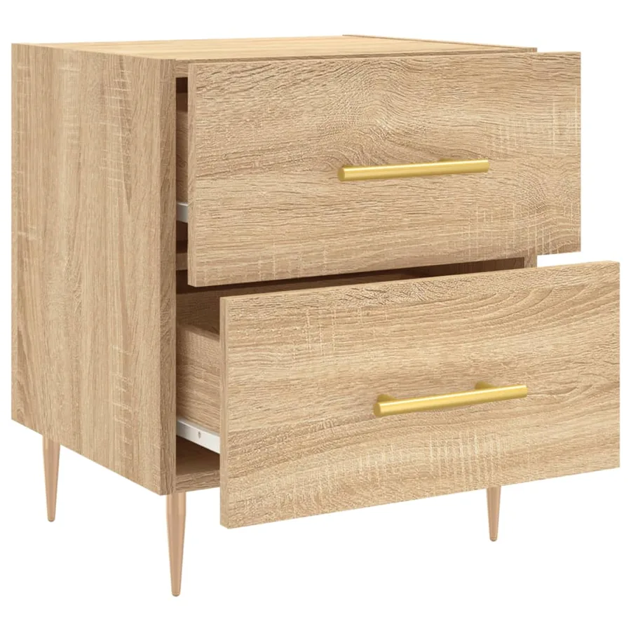 Tables de chevet 2 pcs chêne sonoma 40x35x47,5 cm - 8
