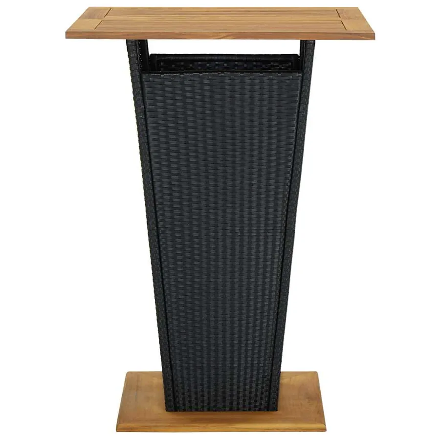 Ensemble de bar de jardin 9 pcs et coussins Résine tressée Noir - 4