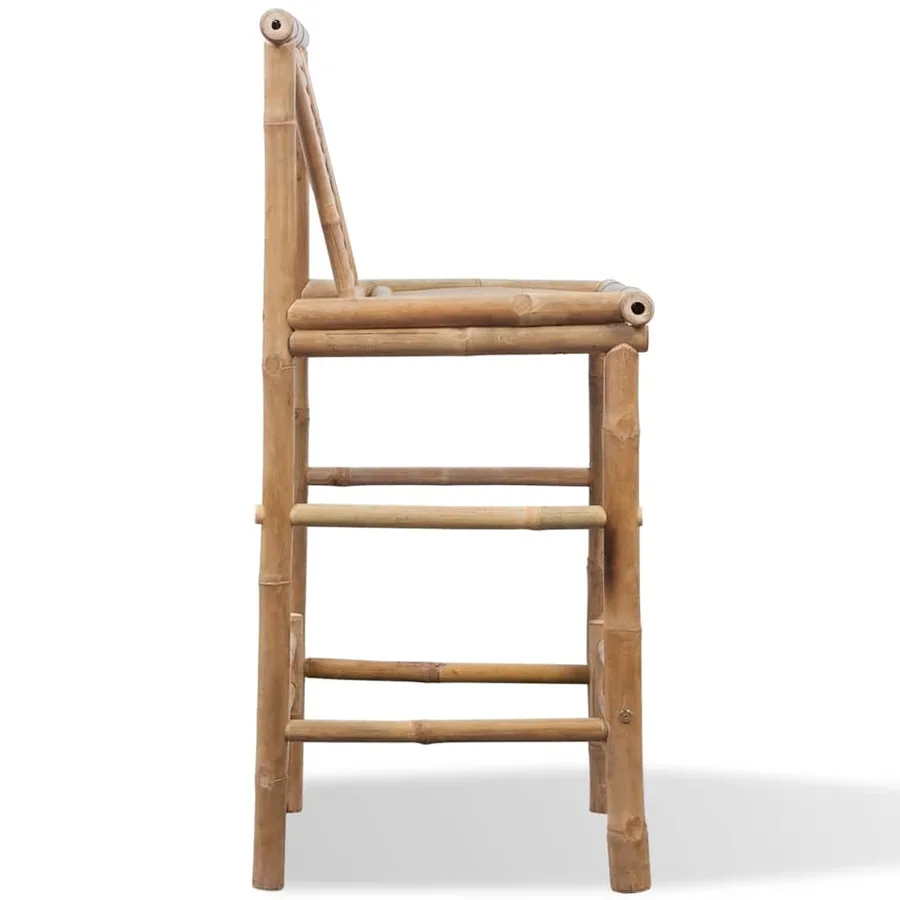 Tabourets de bar lot de 2 bambou - 7