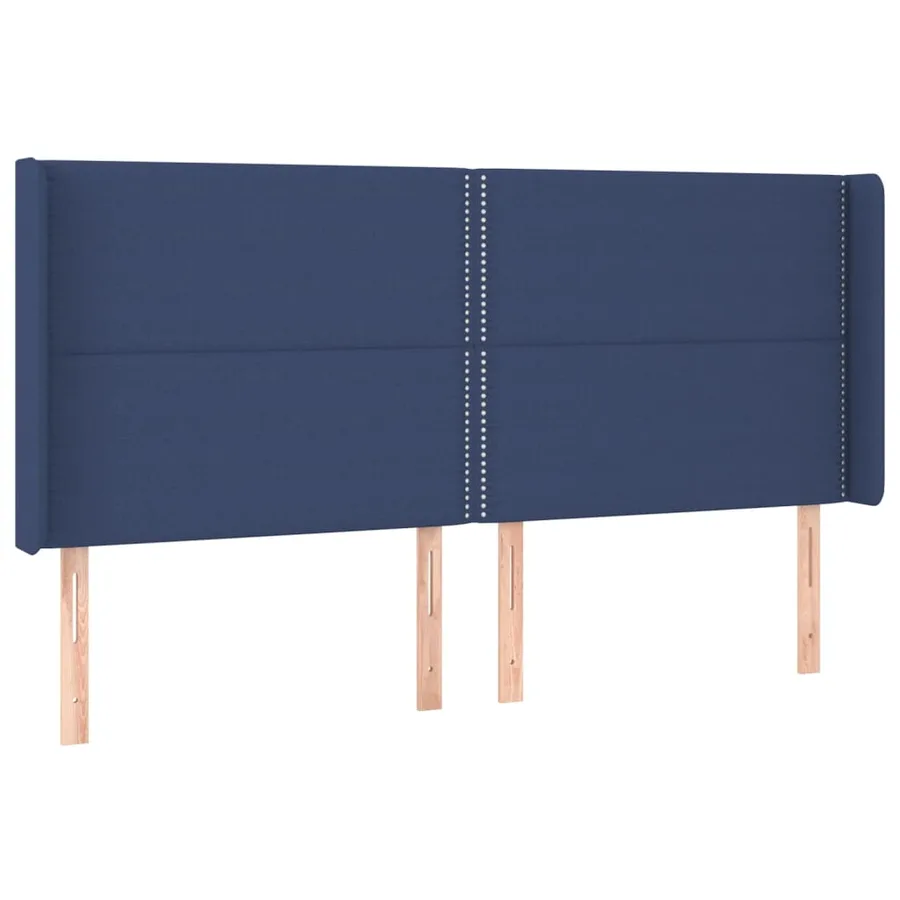 Tête de lit à LED Bleu 203x16x118/128 cm Tissu - 3