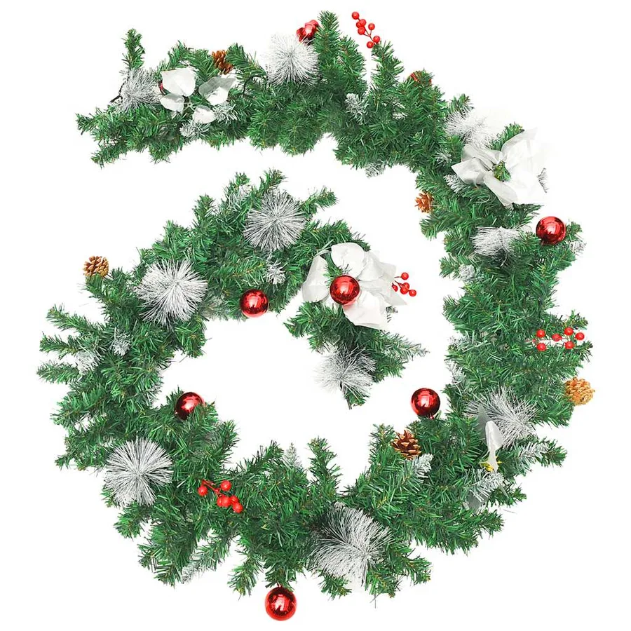Guirlande de Noël avec lumières LED Vert 2,7 m PVC - 4