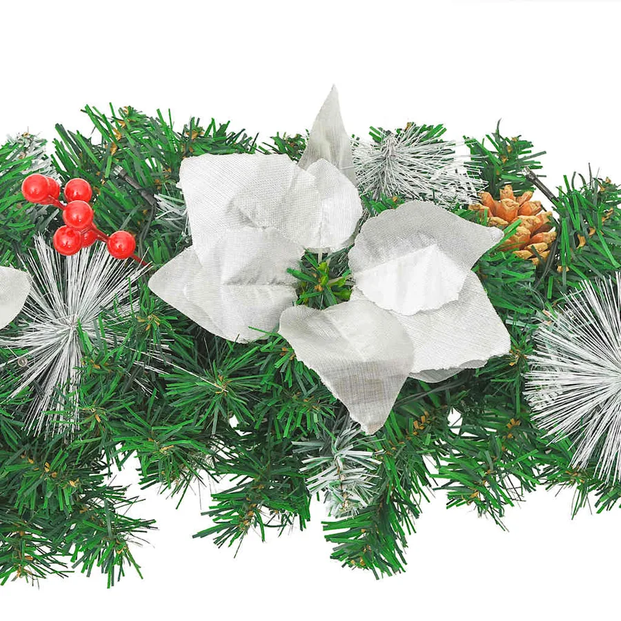 Guirlande de Noël avec lumières LED Vert 2,7 m PVC - 6