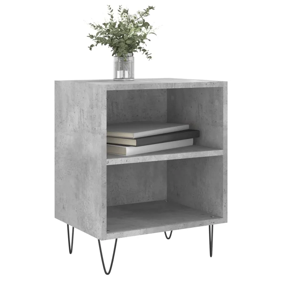 Tables de chevet 2 pcs gris béton 40x30x50 cm bois d'ingénierie - 3