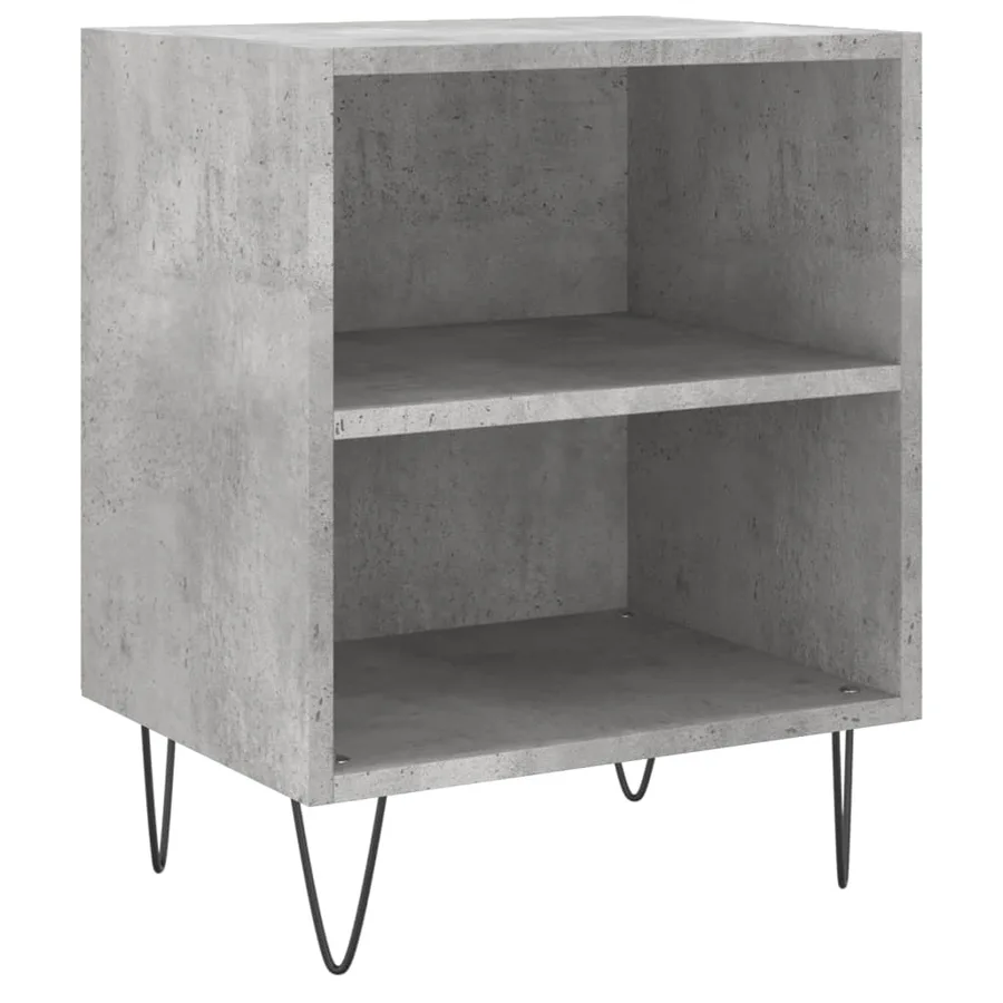 Tables de chevet 2 pcs gris béton 40x30x50 cm bois d'ingénierie - 4