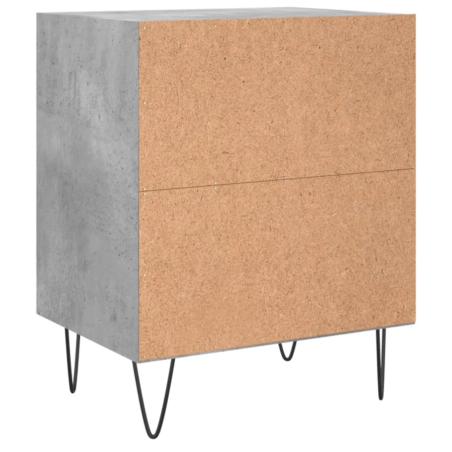 Tables de chevet 2 pcs gris béton 40x30x50 cm bois d'ingénierie - 7