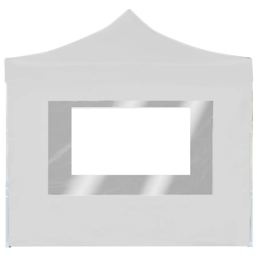 Tente de réception pliable avec parois Aluminium 3x3 m Blanc - 5