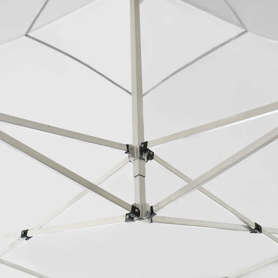 Tente de réception pliable avec parois Aluminium 3x3 m Blanc - 8
