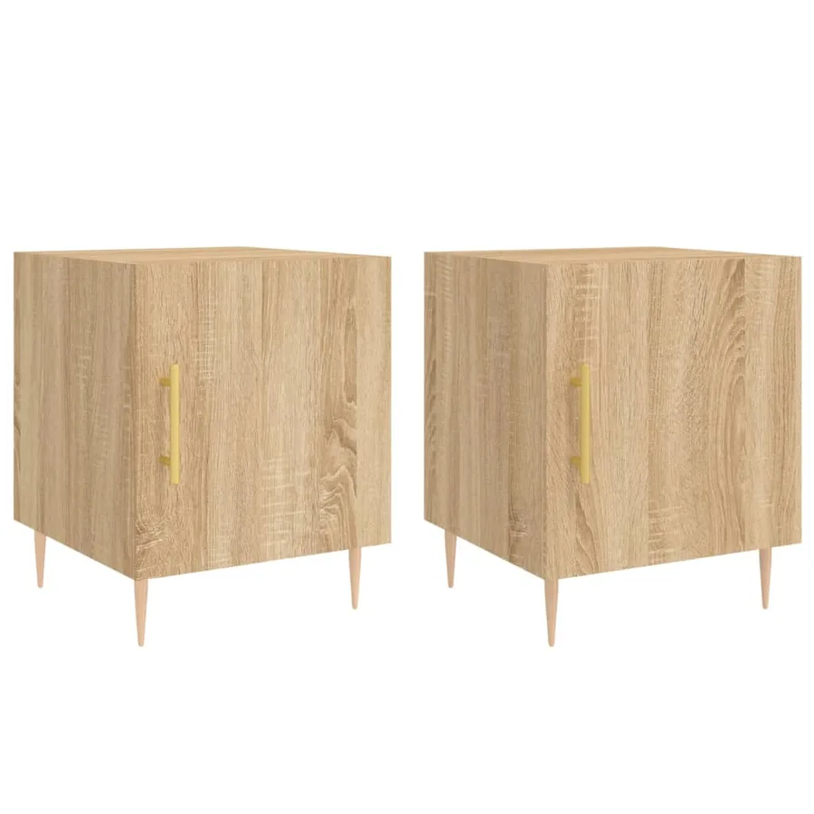 Tables de chevet 2 pcs chêne sonoma 40x40x50 cm bois ingénierie - 2