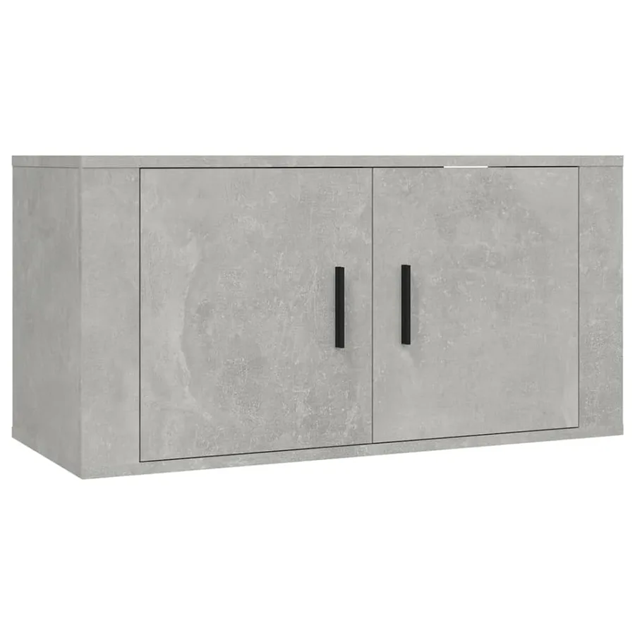 Meubles TV muraux 2 pcs gris béton 80x34,5x40 cm - 4