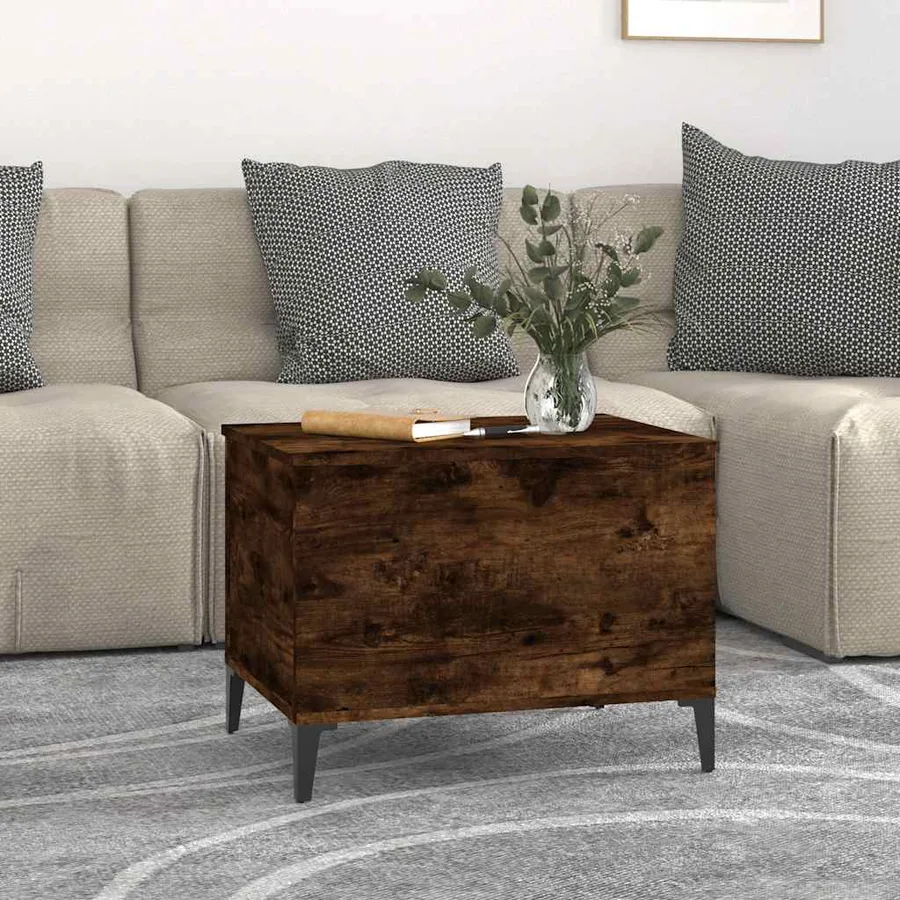 Table basse Chêne fumé 60x44,5x45 cm Bois d'ingénierie - 3