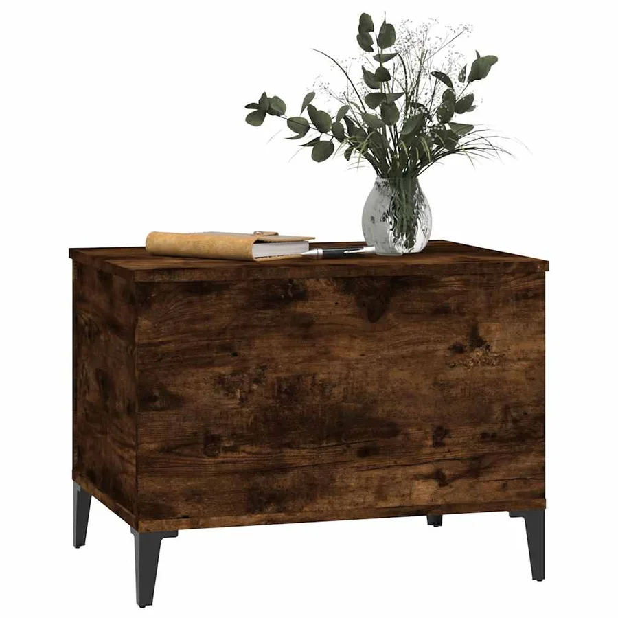 Table basse Chêne fumé 60x44,5x45 cm Bois d'ingénierie - 7