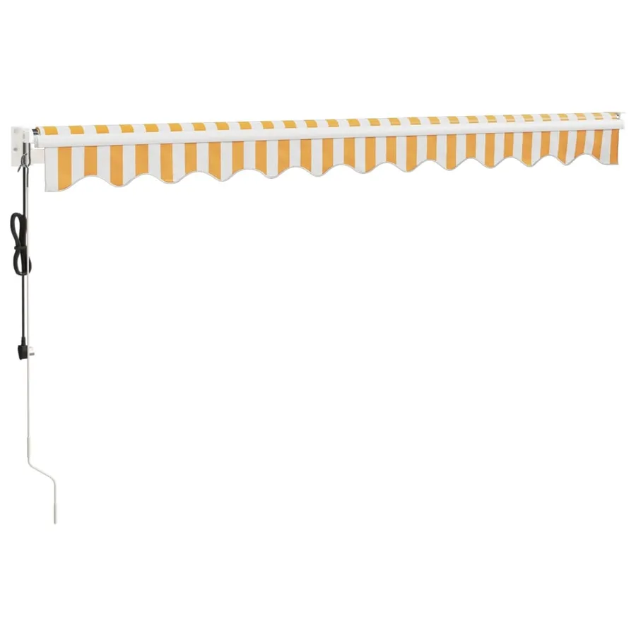 Auvent rétractable automatique jaune et blanc 3,5x2,5 m - 4
