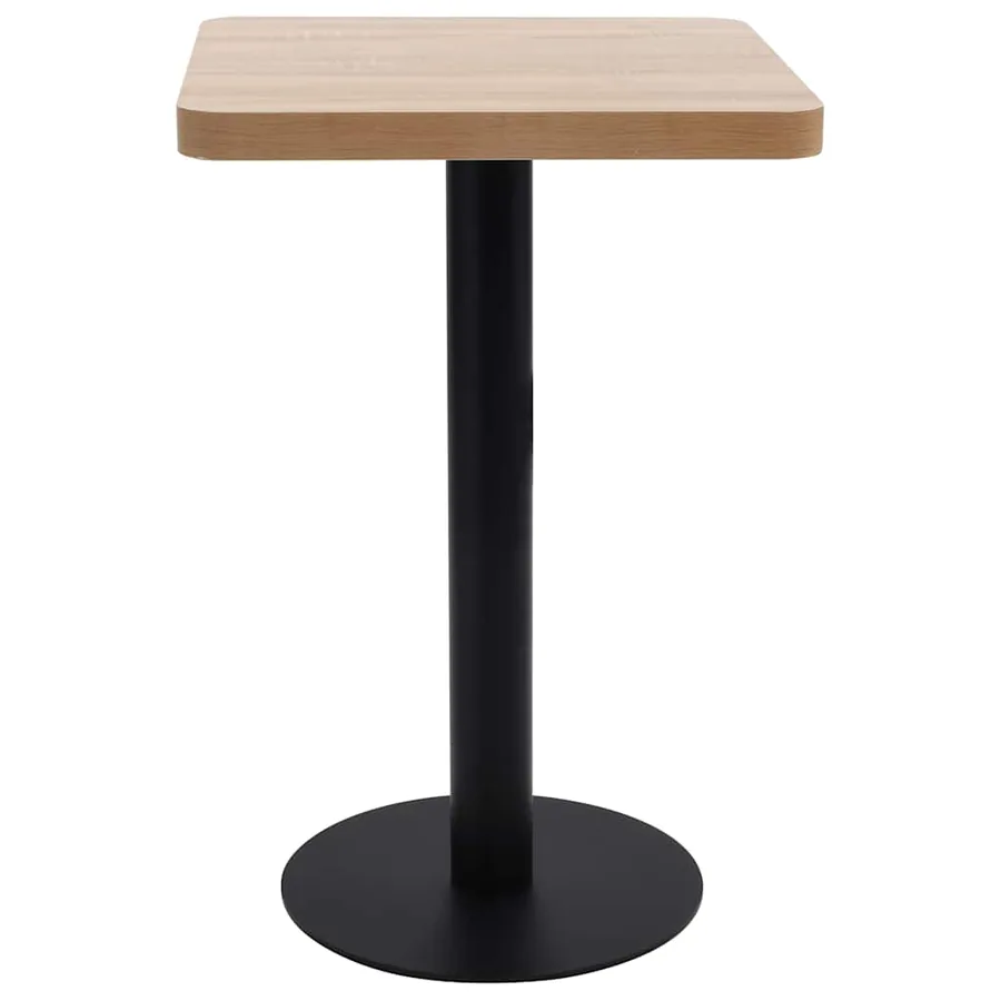 Table de bistro marron clair 50x50 cm MDF - 2