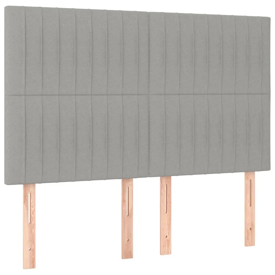 Tête de lit Gris clair 144 x 5 x 118/128 cm Tissu - 2