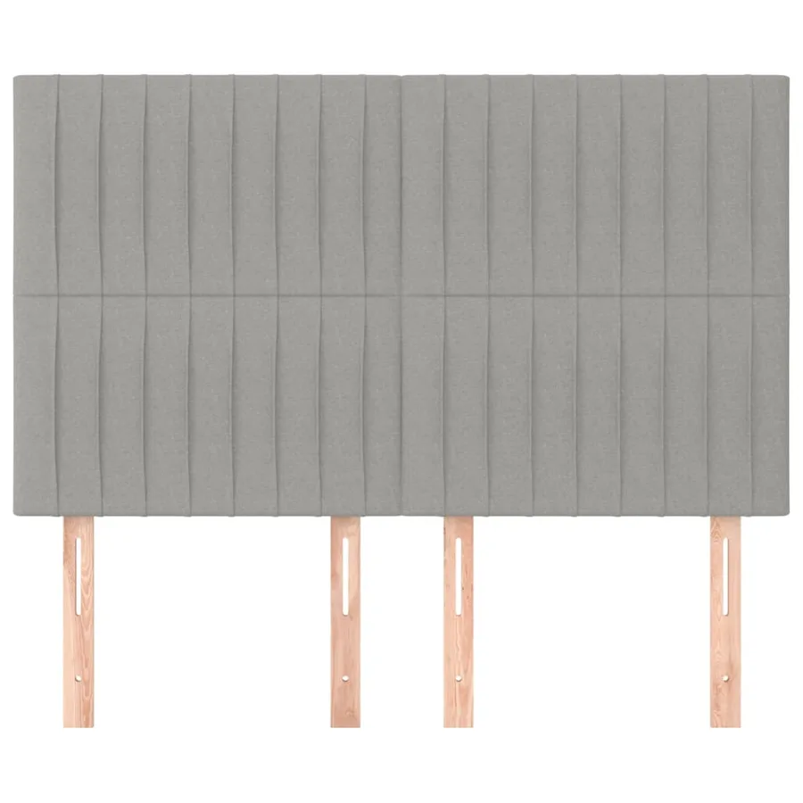 Tête de lit Gris clair 144 x 5 x 118/128 cm Tissu - 3