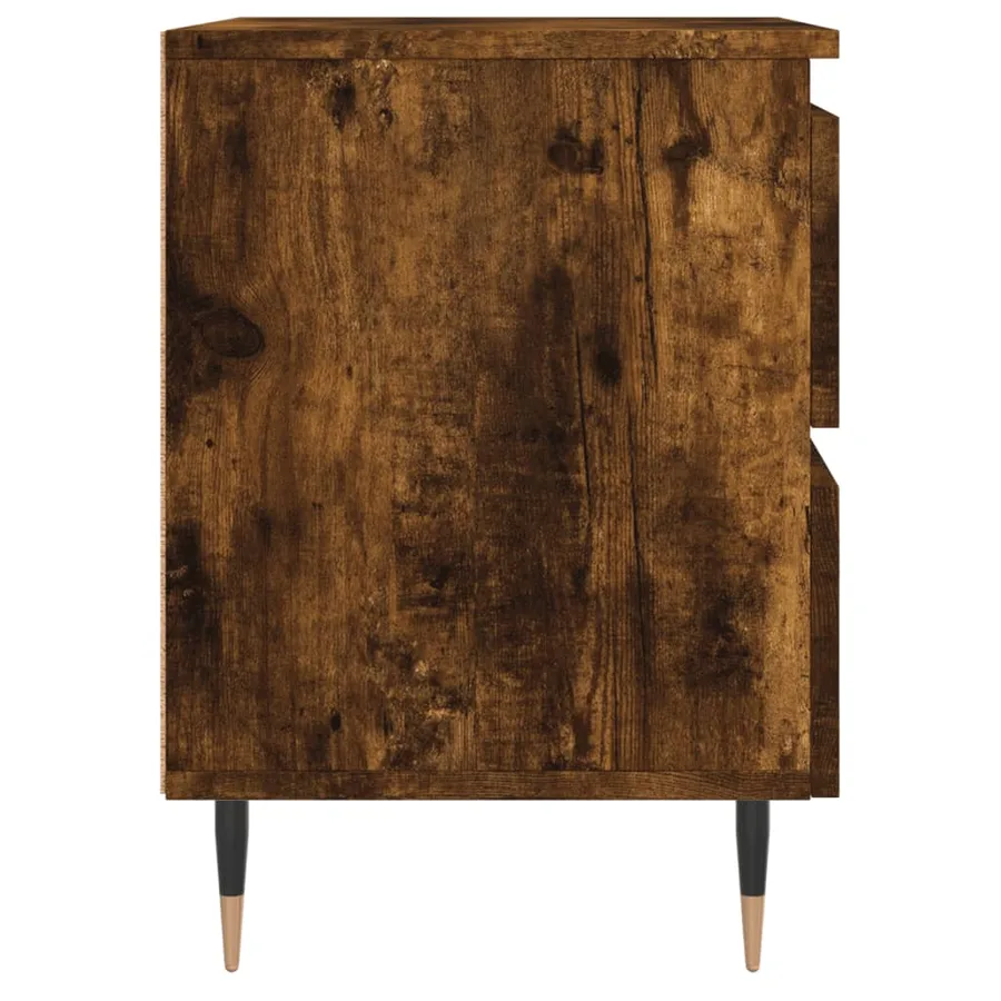 Tables de chevet 2 pcs chêne fumé 40x35x50 cm bois ingénierie - 7
