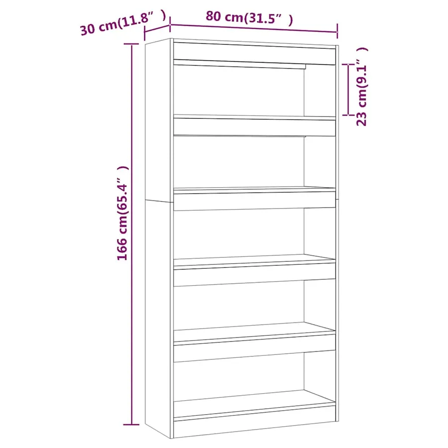 Bibliothèque/Séparateur de pièce Noir Bois d'ingénierie - 7