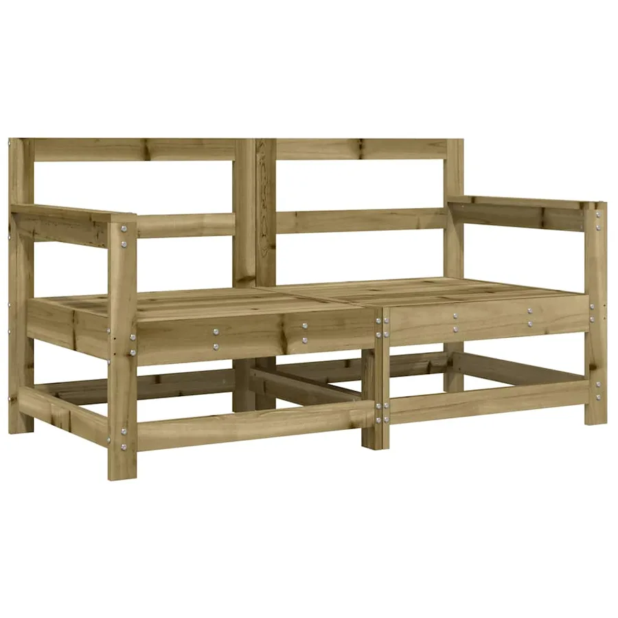 Chaises de jardin avec coussins lot de 2 bois de pin imprégné - 3
