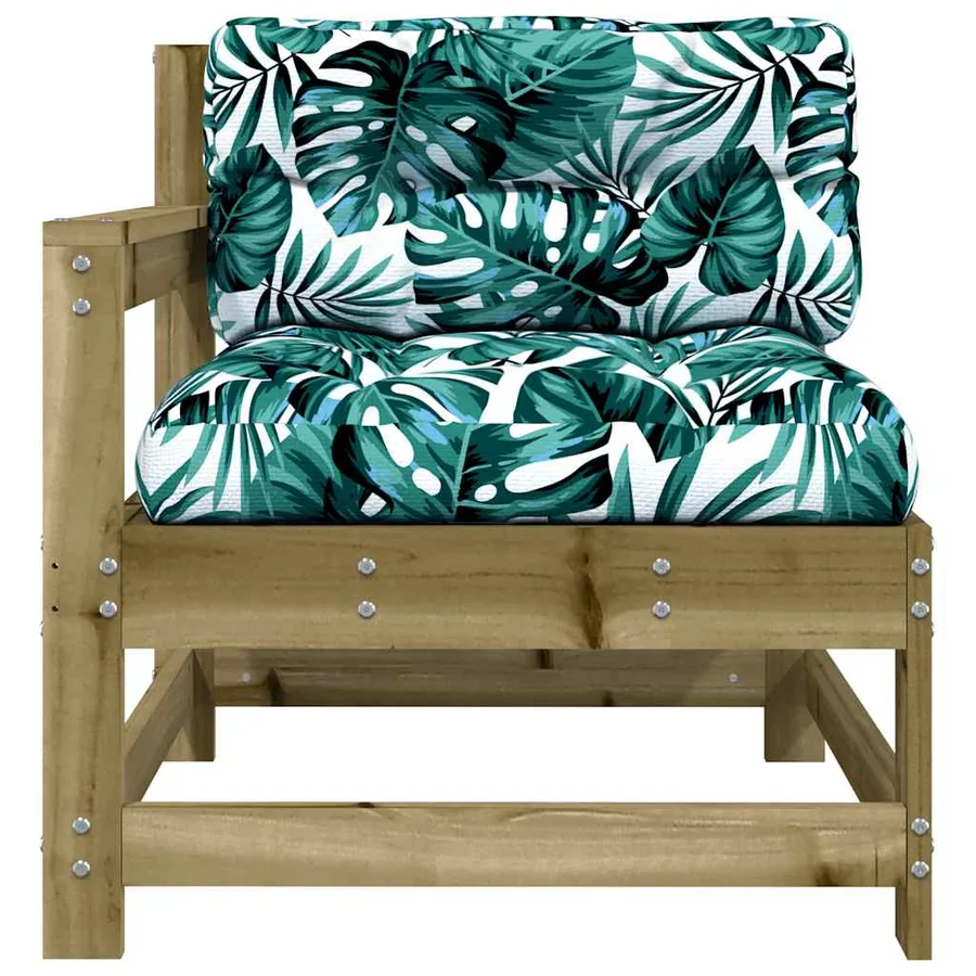 Chaises de jardin avec coussins lot de 2 bois de pin imprégné - 5