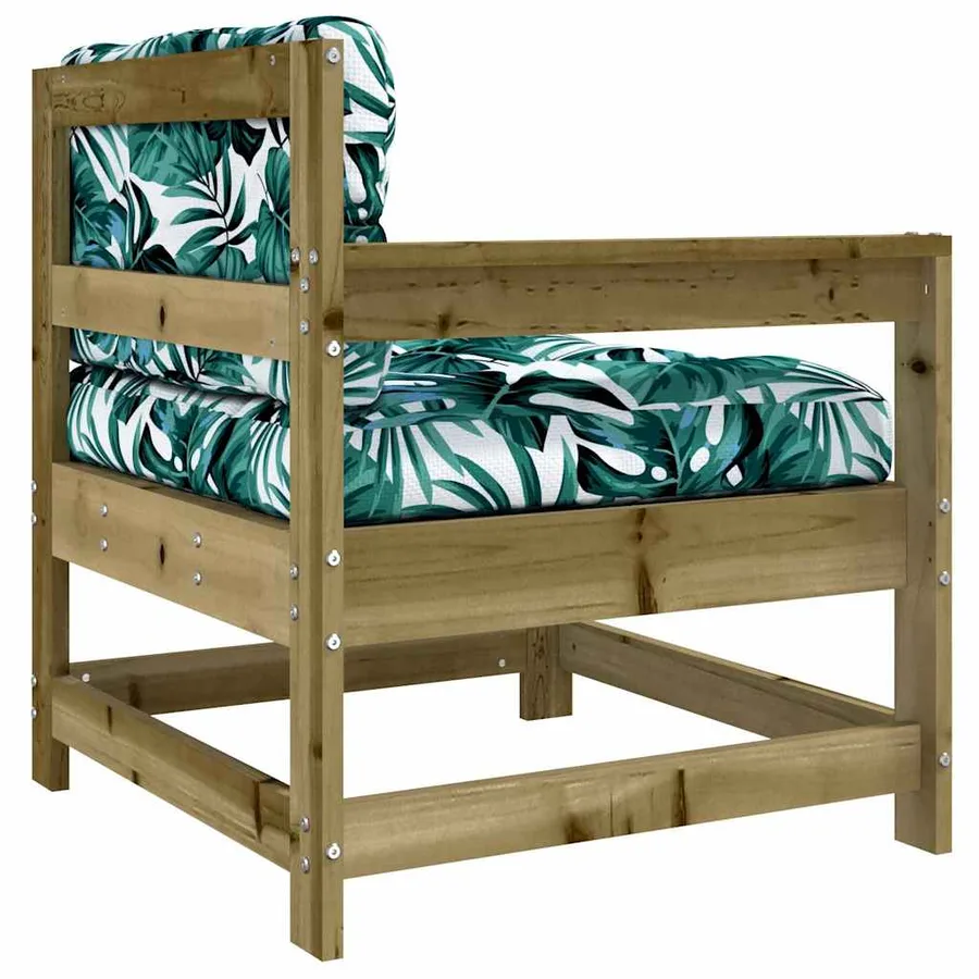 Chaises de jardin avec coussins lot de 2 bois de pin imprégné - 6