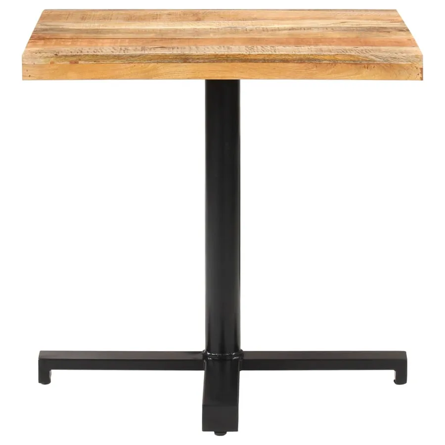 Table de bistro Carrée 80x80x75 cm Bois de manguier brut - 2