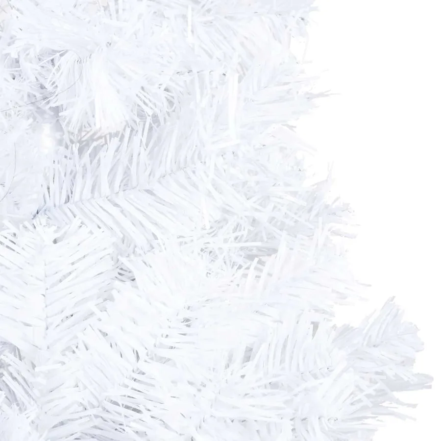 Arbre de Noël artificiel pré-éclairé et boules blanc 240 cm - 11