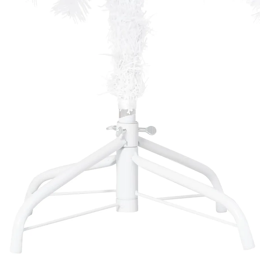 Arbre de Noël artificiel pré-éclairé et boules blanc 240 cm - 12
