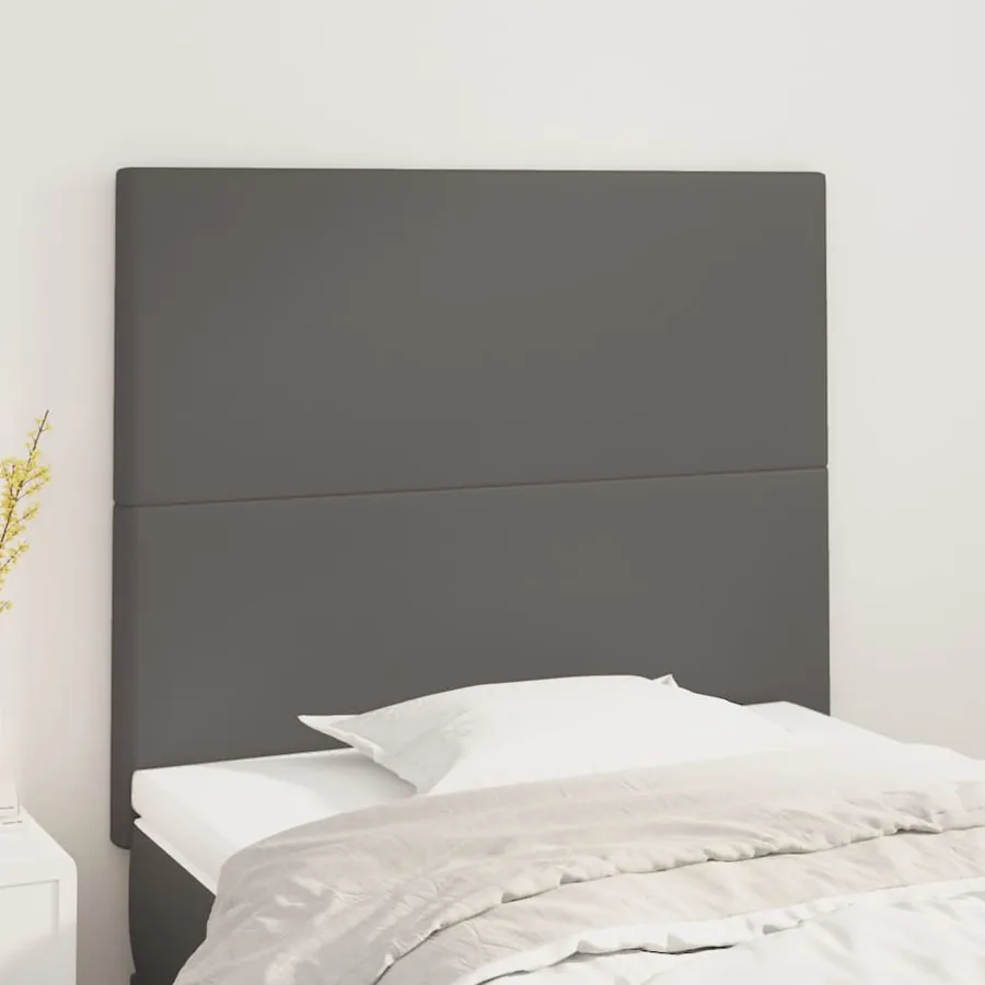 Tête de lit Gris 100x5x118/128 cm Similicuir