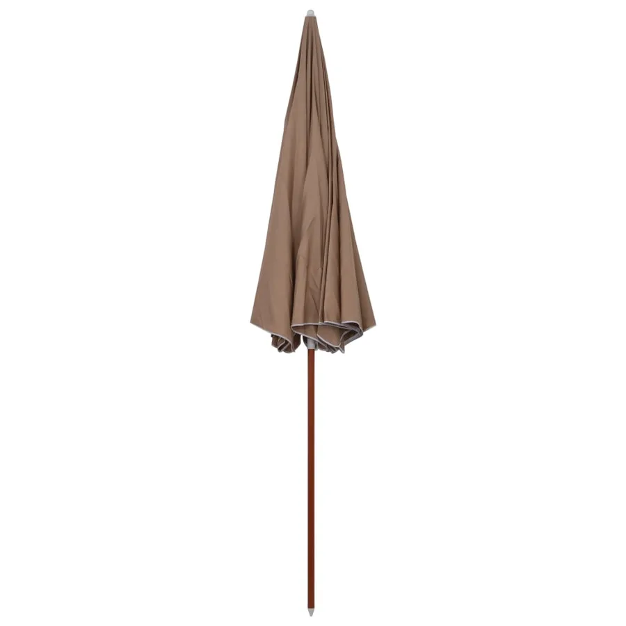 Parasol de jardin avec mât en acier 300 cm Taupe - 2